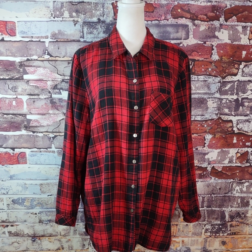 J. Jill Plaid Flannel Shirt